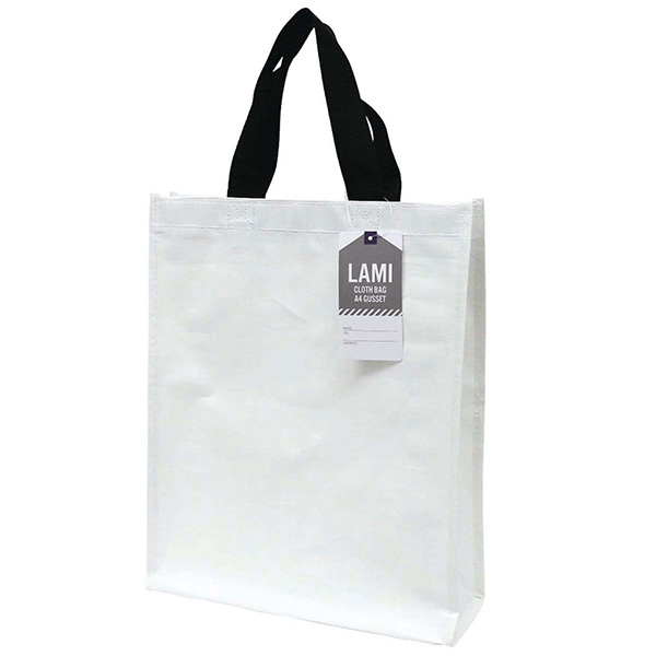 ラミクロスバッグ A4 マチ付(ホワイト)